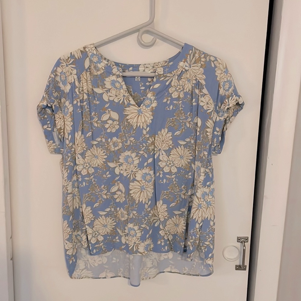 Rose + Olive short sleeve BoHo blouse